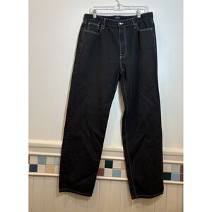 Noah NYC Contrast Stitch Workwear Pants Black Men 34 Made Portugal Streetwear